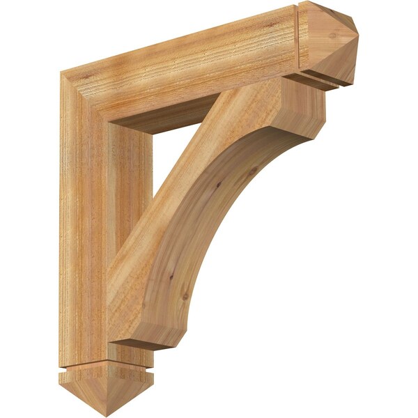 Ekena Millwork Legacy Arts & Crafts Rough Sawn Bracket, Western Red Cedar, 6"W x 32"D x 32"H BKT06X32X32LEC03RWR - main